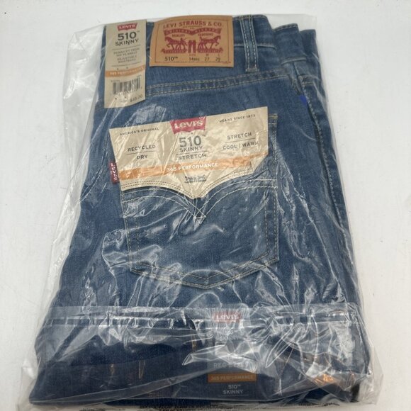 Levi's 510 Skinny Fit Jeans Blue W\ Stretch  Size 14r 27x29 - Picture 1 of 6